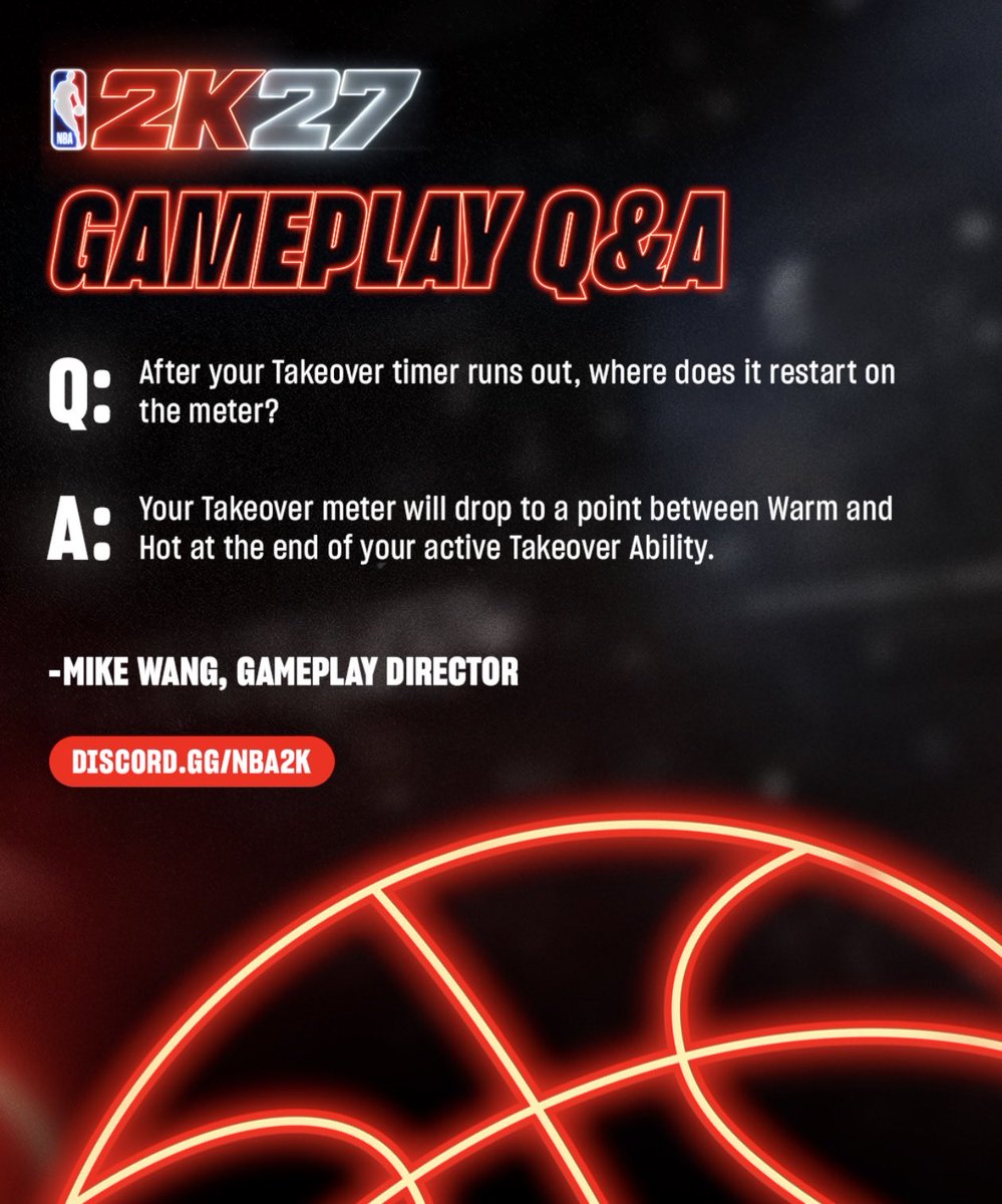 NBA 2K27 Gameplay Q&A: Takeover meter drops between Warm and Hot after active Takeover Ability ends